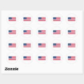 Sticker Rond Drapeau américain (Feuille)