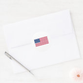 Sticker Rond Drapeau américain (Enveloppe)
