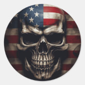 Sticker Rond Drapeau américain (Devant)