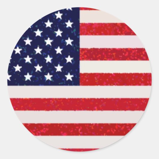 Sticker Rond Drapeau américain (Devant)