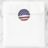 STICKER ROND DRAPEAU AMÉRICAIN (Sac)