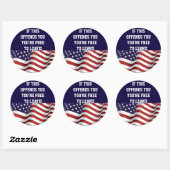 Sticker Rond Drapeau américain (Feuille)