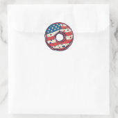 Sticker Rond 🍩 Drapeau américain (Sac)