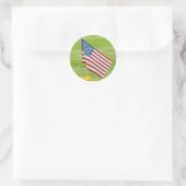 Sticker Rond Drapeau américain (Sac)