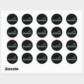 Sticker Rond Drapeau Américain 2025 Golfe M (Feuille)