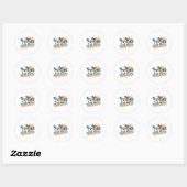 Sticker Rond Drapeau Américain 2025 Golfe M (Feuille)