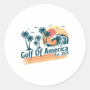Sticker Rond Drapeau Américain 2025 Golfe M