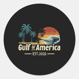 Sticker Rond Drapeau Américain 2025 Golfe M