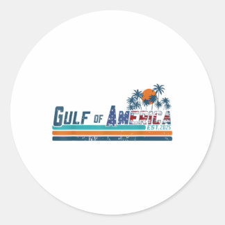 Sticker Rond Drapeau Américain 2025 Golfe M