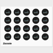 Sticker Rond Drapeau Américain 2025 Golfe M (Feuille)