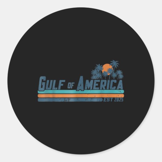 Sticker Rond Drapeau Américain 2025 Golfe M (Devant)