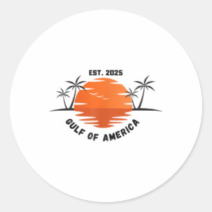 Sticker Rond Drapeau Américain 2025 Mexique Rétro