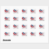 Sticker Rond Drapeau américain, 4 juillet (Feuille)
