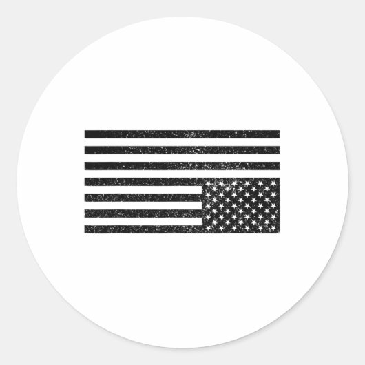 Sticker Rond Drapeau américain à l'envers (Devant)