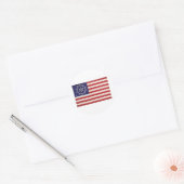 Sticker Rond Drapeau américain avec 48 étoiles Whipple (Enveloppe)