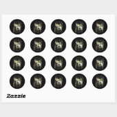 Sticker Rond Drapeau américain camouflage Walleye (Feuille)