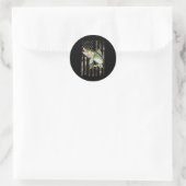 Sticker Rond Drapeau américain camouflage Walleye (Sac)