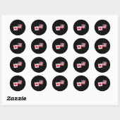 Sticker Rond Drapeau américain Canada (Feuille)