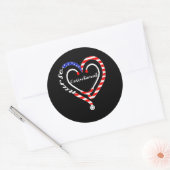 Sticker Rond Drapeau américain de l'infirmière correctionnelle  (Enveloppe)