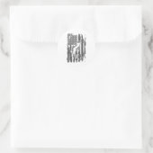 Sticker Rond Drapeau américain de pêche (Sac)