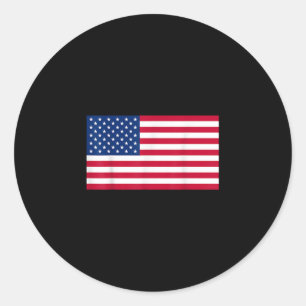 Sticker Rond Drapeau américain Drapeau 4 juillet commémoration