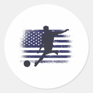 Sticker Rond Drapeau américain du maillot de football américain
