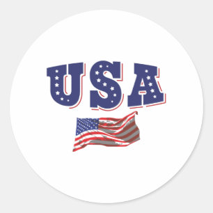 Sticker Rond Drapeau américain du maillot de football américain
