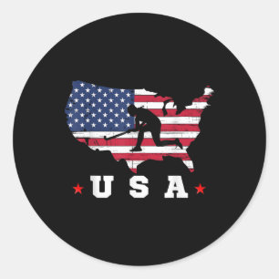 Sticker Rond Drapeau américain États-Unis
