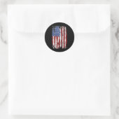 Sticker Rond Drapeau américain États-Unis d'Amérique 4t (Sac)