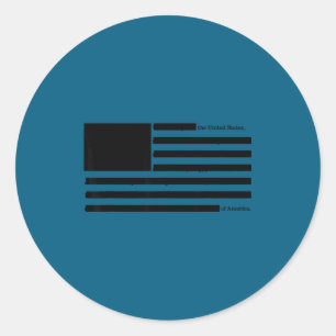 Sticker Rond Drapeau américain expurgé censuré satire usa