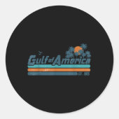 Sticker Rond Drapeau Américain G 2025 Du Golfe Des Etats-Unis E (Devant)