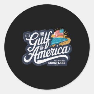 Sticker Rond Drapeau Américain G 2025 Du Golfe Des Etats-Unis E