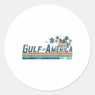 Sticker Rond Drapeau Américain G 2025 Du Golfe Des Etats-Unis E