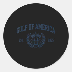 Sticker Rond Drapeau Américain G 2025 Du Golfe Des Etats-Unis E