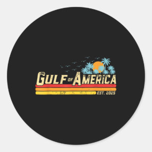 Sticker Rond Drapeau Américain G 2025 Du Golfe Des Etats-Unis E