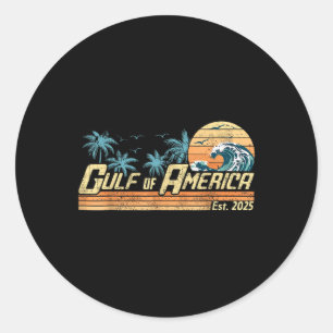 Sticker Rond Drapeau Américain G 2025 Du Golfe Des Etats-Unis E