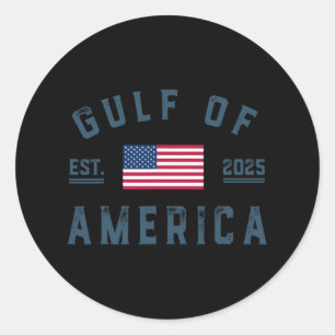 Sticker Rond Drapeau Américain Golfe Des Etats-Unis Est 2025