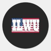 Sticker Rond Drapeau américain Ilwu (Devant)