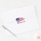 Sticker Rond Drapeau Américain Ou Libre En Direct - New Hampshi (Enveloppe)