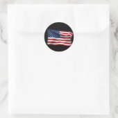 Sticker Rond Drapeau américain patriotique États-Unis (Sac)