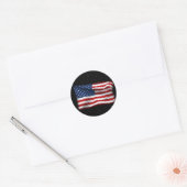 Sticker Rond Drapeau américain patriotique États-Unis (Enveloppe)
