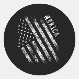 Sticker Rond Drapeau américain patriotique Merica Usa Cadeaux 4