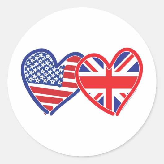 Sticker Rond Drapeau américain plat Union Jack (Devant)