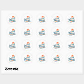 Sticker Rond Drapeau américain rétro Mexique (Feuille)