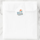 Sticker Rond Drapeau américain rétro Mexique (Sac)