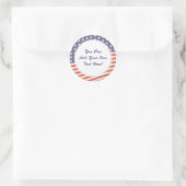 Sticker Rond Drapeau américain - Rouge, Blanc et Bleu 4 juillet (Sac)