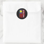 Sticker Rond Drapeau américain Softll Grams drôle de joueur Sof (Sac)