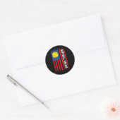 Sticker Rond Drapeau américain Softll Grams drôle de joueur Sof (Enveloppe)