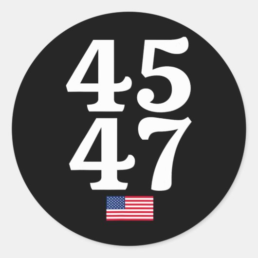 Sticker Rond Drapeau américain Trump 2024 (Devant)
