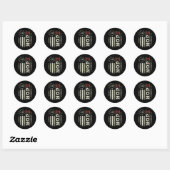 Sticker Rond Drapeau Américain Vertical Signe de Protestation R (Feuille)